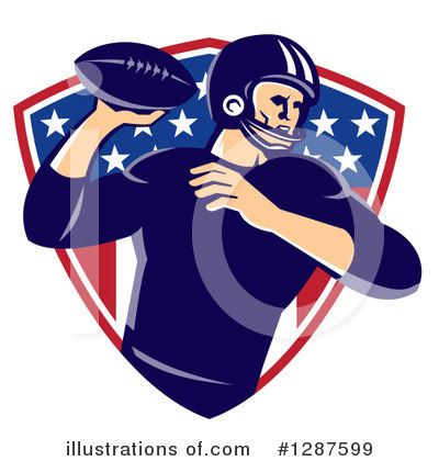 Royalty-Free (RF) American Football Clipart Illustration by patrimonio - Stock Sample #1287599