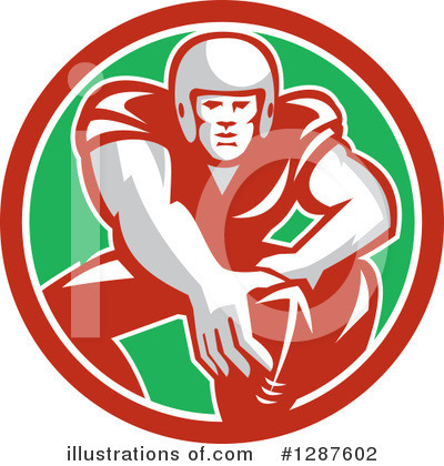 Royalty-Free (RF) American Football Clipart Illustration by patrimonio - Stock Sample #1287602