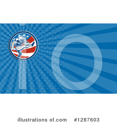 Royalty-Free (RF) American Football Clipart Illustration by patrimonio - Stock Sample #1287603