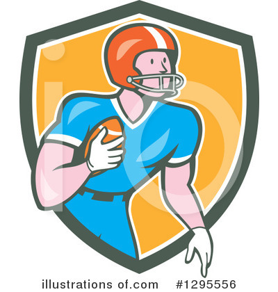 Royalty-Free (RF) American Football Clipart Illustration by patrimonio - Stock Sample #1295556
