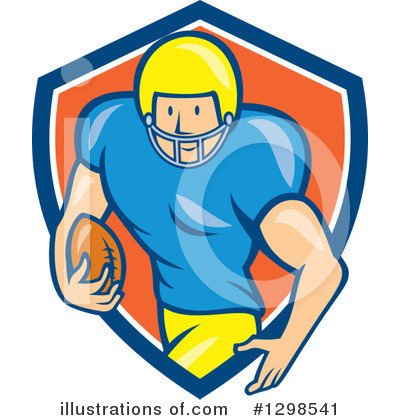 Royalty-Free (RF) American Football Clipart Illustration by patrimonio - Stock Sample #1298541