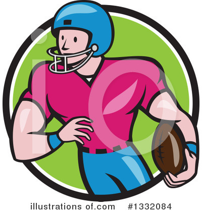 Royalty-Free (RF) American Football Clipart Illustration by patrimonio - Stock Sample #1332084