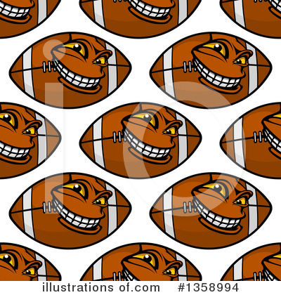 American Footballs Clipart #1358994 by Vector Tradition SM