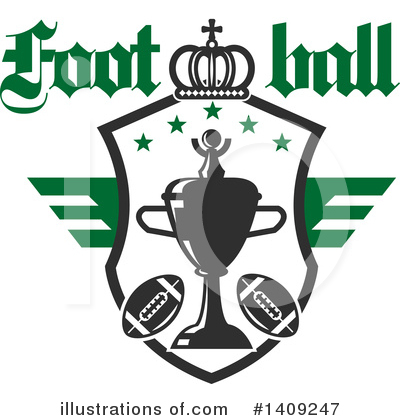 Royalty-Free (RF) American Football Clipart Illustration by Vector Tradition SM - Stock Sample #1409247
