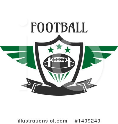 Royalty-Free (RF) American Football Clipart Illustration by Vector Tradition SM - Stock Sample #1409249
