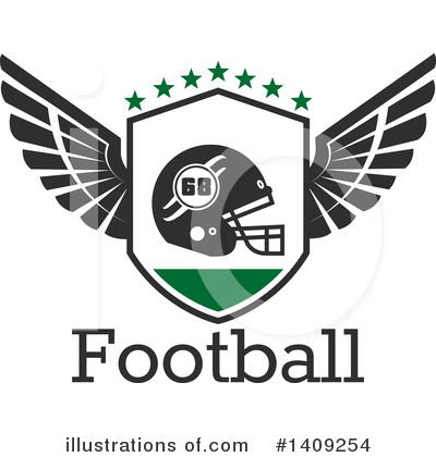 Royalty-Free (RF) American Football Clipart Illustration by Vector Tradition SM - Stock Sample #1409254