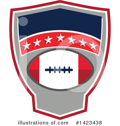 Royalty-Free (RF) American Football Clipart Illustration by patrimonio - Stock Sample #1423438