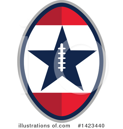 Royalty-Free (RF) American Football Clipart Illustration by patrimonio - Stock Sample #1423440