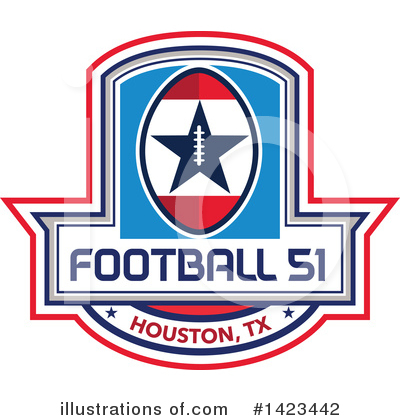Royalty-Free (RF) American Football Clipart Illustration by patrimonio - Stock Sample #1423442