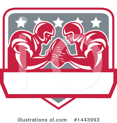 Royalty-Free (RF) American Football Clipart Illustration by patrimonio - Stock Sample #1443993