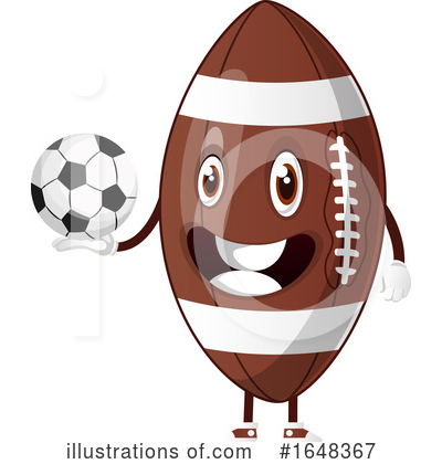 Royalty-Free (RF) American Football Clipart Illustration by Morphart Creations - Stock Sample #1648367
