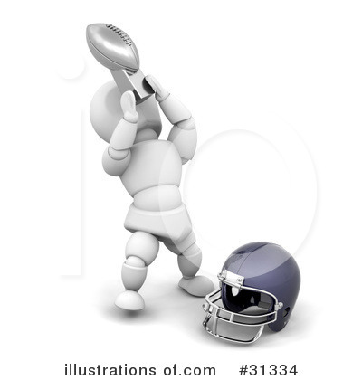 Royalty-Free (RF) American Football Clipart Illustration by KJ Pargeter - Stock Sample #31334