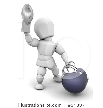 Royalty-Free (RF) American Football Clipart Illustration by KJ Pargeter - Stock Sample #31337