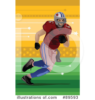 Royalty-Free (RF) American Football Clipart Illustration by mayawizard101 - Stock Sample #89593