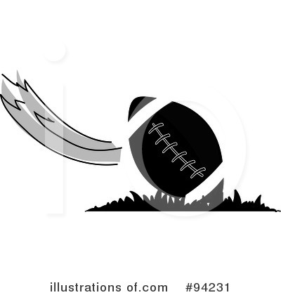 Royalty-Free (RF) American Football Clipart Illustration by Pams Clipart - Stock Sample #94231