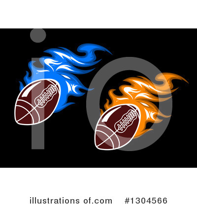 Royalty-Free (RF) American Footballs Clipart Illustration by Vector Tradition SM - Stock Sample #1304566