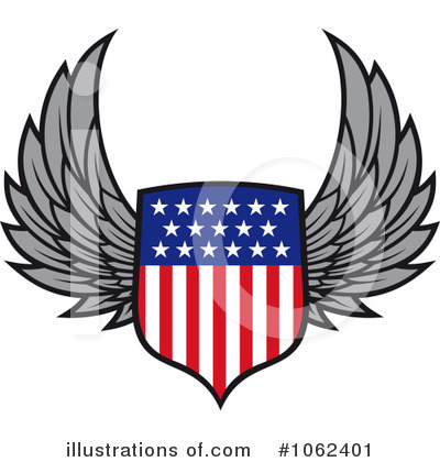 Royalty-Free (RF) American Shield Clipart Illustration by Vector Tradition SM - Stock Sample #1062401