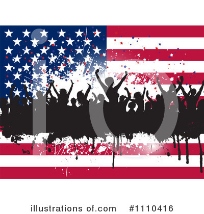 American Flags Clipart #1110416 by KJ Pargeter