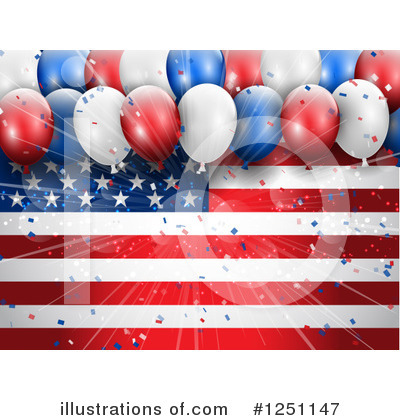 American Flags Clipart #1251147 by KJ Pargeter