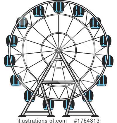Ferris Wheel Clipart #1764313 by Vector Tradition SM