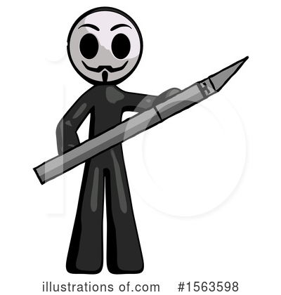 Royalty-Free (RF) Anarchist Clipart Illustration by Leo Blanchette - Stock Sample #1563598