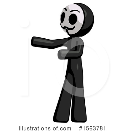 Black Design Mascot Clipart #1563781 by Leo Blanchette