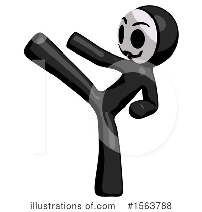 Black Design Mascot Clipart #1563788 by Leo Blanchette