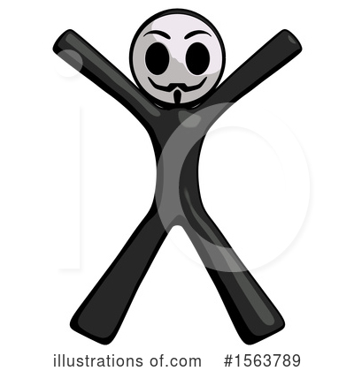 Black Design Mascot Clipart #1563789 by Leo Blanchette