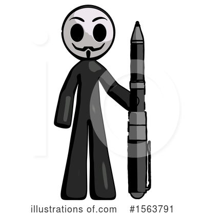 Black Design Mascot Clipart #1563791 by Leo Blanchette