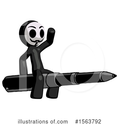 Black Design Mascot Clipart #1563792 by Leo Blanchette