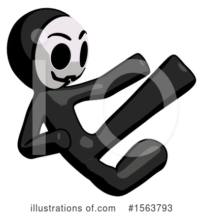 Black Design Mascot Clipart #1563793 by Leo Blanchette