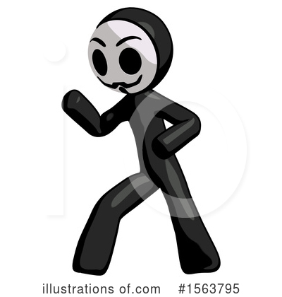 Black Design Mascot Clipart #1563795 by Leo Blanchette