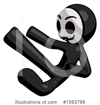 Black Design Mascot Clipart #1563799 by Leo Blanchette
