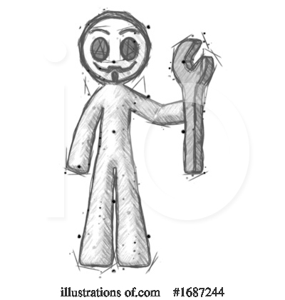 Royalty-Free (RF) Anarchist Clipart Illustration by Leo Blanchette - Stock Sample #1687244