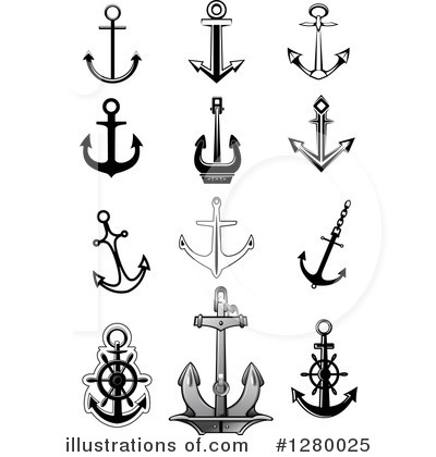 Royalty-Free (RF) Anchor Clipart Illustration by Vector Tradition SM - Stock Sample #1280025