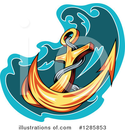 Royalty-Free (RF) Anchor Clipart Illustration by Vector Tradition SM - Stock Sample #1285853