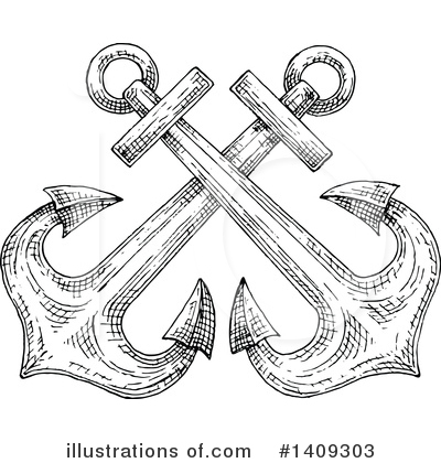 Royalty-Free (RF) Anchor Clipart Illustration by Vector Tradition SM - Stock Sample #1409303