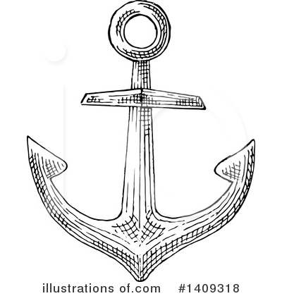 Royalty-Free (RF) Anchor Clipart Illustration by Vector Tradition SM - Stock Sample #1409318