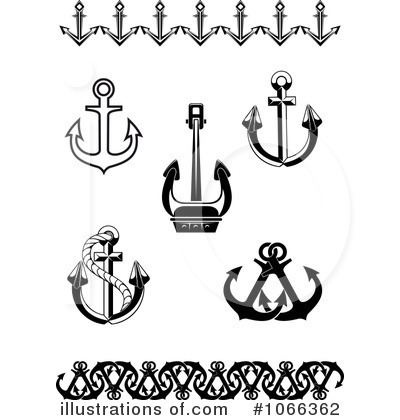 Royalty-Free (RF) Anchors Clipart Illustration by Vector Tradition SM - Stock Sample #1066362