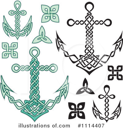 Royalty-Free (RF) Anchors Clipart Illustration by Any Vector - Stock Sample #1114407