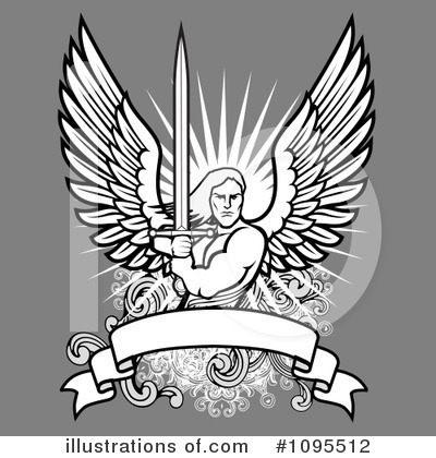 Royalty-Free (RF) Angel Clipart Illustration by BestVector - Stock Sample #1095512