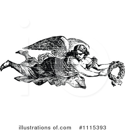 Royalty-Free (RF) Angel Clipart Illustration by Prawny Vintage - Stock Sample #1115393