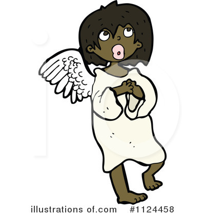 Royalty-Free (RF) Angel Clipart Illustration by lineartestpilot - Stock Sample #1124458