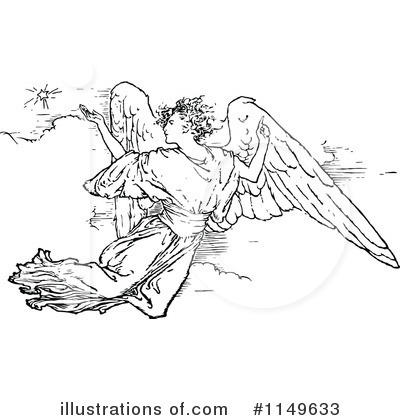 Royalty-Free (RF) Angel Clipart Illustration by Prawny Vintage - Stock Sample #1149633