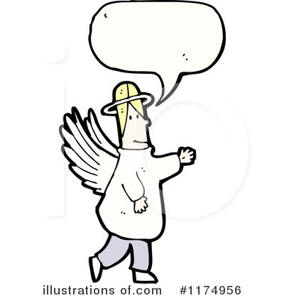 Royalty-Free (RF) Angel Clipart Illustration by lineartestpilot - Stock Sample #1174956