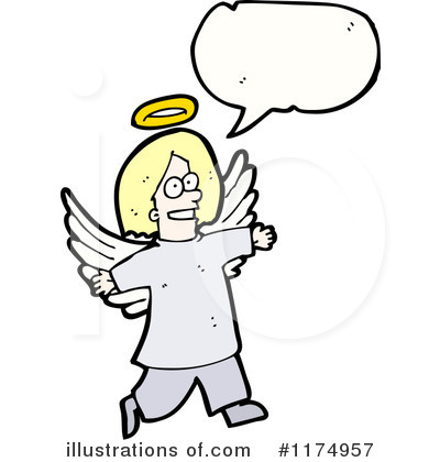 Royalty-Free (RF) Angel Clipart Illustration by lineartestpilot - Stock Sample #1174957