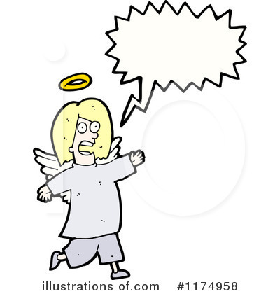 Royalty-Free (RF) Angel Clipart Illustration by lineartestpilot - Stock Sample #1174958