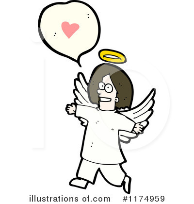 Royalty-Free (RF) Angel Clipart Illustration by lineartestpilot - Stock Sample #1174959