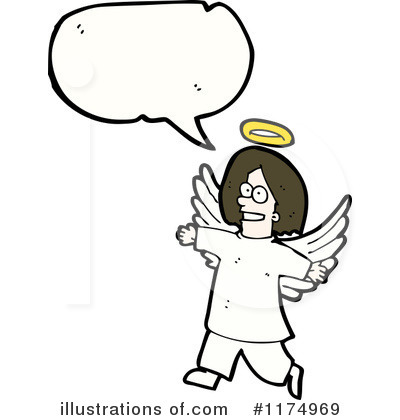 Royalty-Free (RF) Angel Clipart Illustration by lineartestpilot - Stock Sample #1174969