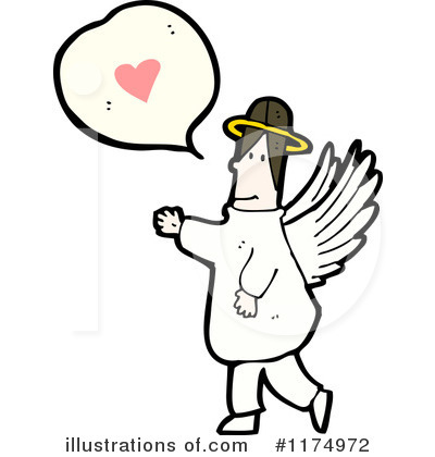 Royalty-Free (RF) Angel Clipart Illustration by lineartestpilot - Stock Sample #1174972